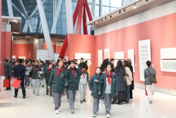 “新中國·新發現”江蘇主題書法展現場