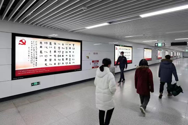 “二十大報告金句”書法篆刻展亮相南昌地鐵